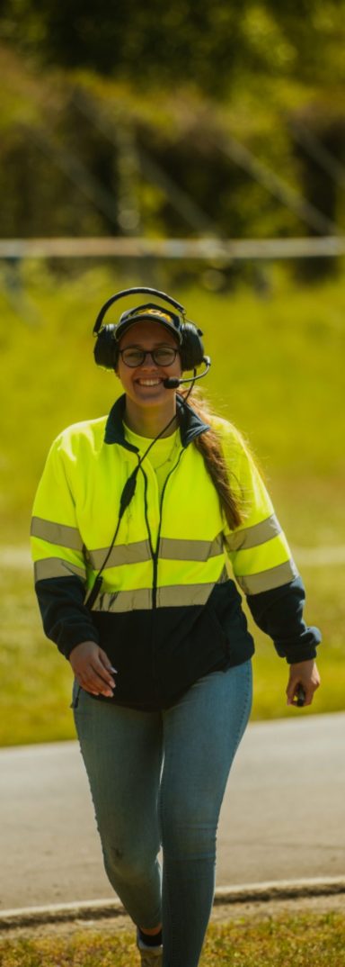 Sportwartin aus dem Streckencrew KCT Team Sportwartin an der Strecke im Einsatz